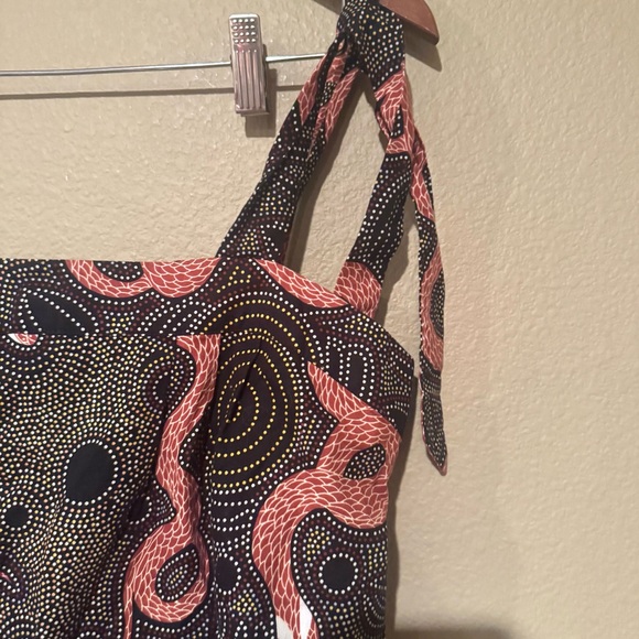 Corey Lynn Calter Macy Snake Print Tie Shoulder Tank Top Black Size Medium - Picture 3 of 6